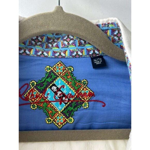 Robert Graham Men's Size XL Embroidery Shirt White Long Sleeve - Picture 3 of 16